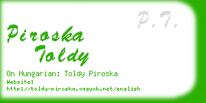 piroska toldy business card